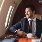 crello 308827346 stock photo smiling businessman holding cup coffee